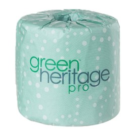 Bristol-Cheshire Brands Green Heritage Toilet Paper, 2 Ply 500 Sheets per Roll, 96 Rolls, White, Large