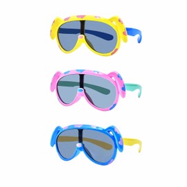 BBplusDD 3 Pack Kids Sunglasses for Boys and Girls Polarized Sunglasses with UV400 Protection Suitable for Birthday Beach Pool Party Favor