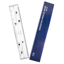 CYA Navigation Parallel Ruler Marine Parallel Ruler with Clear Scales, Mapping Points to Pull Parallel Ruler 400MM(15 inch), Nautical Charts Parallel Ruler for for Boat Ship Navigation Drawing