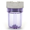 Hydronix HF3-5CLWH12, 5" Clear Housing with White Rib Cap For