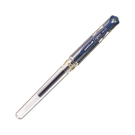 Uni-Ball Signo 1.0mm Broad Gel Ink Ballpoint Pen, Snap Cap, 1.0mm Bold Point, Blue Black Ink, UM153.64, Pack of 10