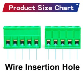 Tcenofoxy 2 Set 5.08mm 5 Pin Male & Female Phoenix Type Connector No Soldering Green PCB Screw Terminal Block 5 Pole