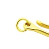 naissant 真鍮製 ベルトフック キーリング キーホルダー 丸カン付き ゴールドカラー 本体長さ約７．２ｃｍ