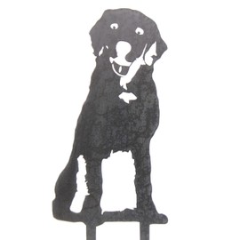 My Metal Rescue Corten Steel Labrador Retriever Dog Silhouette Yard Stake (Large)