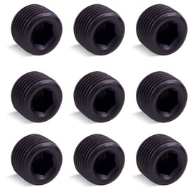 Mardatt 10Pcs 1/2" NPT Pipe Fitting Carbon Steel Male Thread Internal Allen Head Plug Set