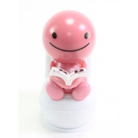 We pay your sales tax Solar Power Toy - Pink/Purple/Blue/Green Nohohon Reading On The Toilet Car Dashboard Gift Home Decor