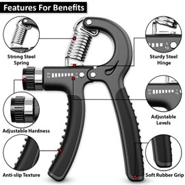 2 Grip Strengtheners – 5-60 kg Adjustable Hand Exercisers Forearm Strengtheners for Improved Strength & Grip Rehabilitation Exerciser for Strong Hands Wrists Arms