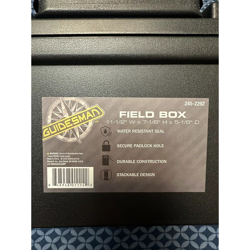 GUIDESMAN FIELD BOX WATER RESISTANT SEAL TONGUE AND GOOVE 11.5”