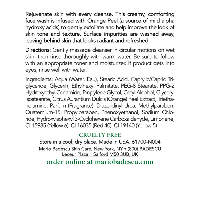 Mario Badescu Orange Cleansing Soap - Cream Face Cleanser and