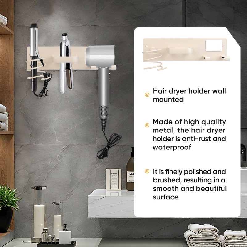 Zenymb Hair Dryer Holder Curling Iron Holder Flat Iron -