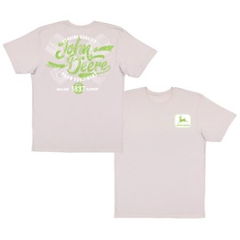 John Deere Genuine Quality Farm Equipment Men's T-Shirt Gray (US, Alpha, X-Large, Regular, Regular, Gray)