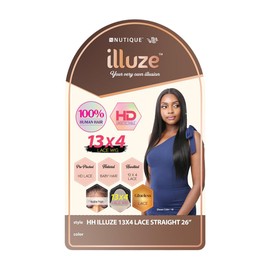 NUTIQUE ILLUZE Human Hair Virtually Undetectable HD Glueless 13X4 Lace Front Wig STRAIGHT 26" (27 Honey Blonde)