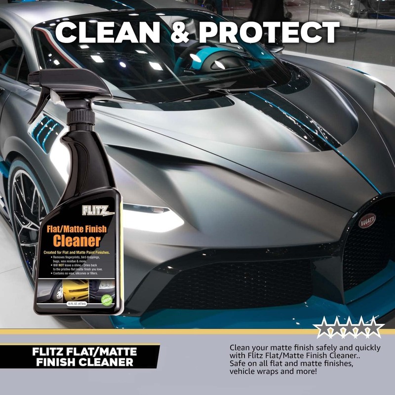 Flitz Flat Matte Finish Cleaner - 16oz Bottle of USA-Made
