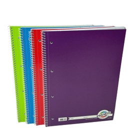 A4 Ruled Notebook Jotta Spiral Lined School Pad w/Margins 160 pages Notepad - Available in Green, Blue, Red & Purple (Green)