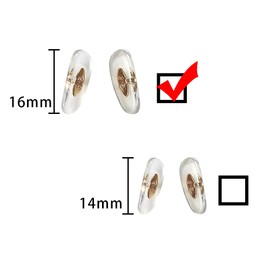 almohadillas para orejas nasales de repuesto para de 14 mm, RB3025 3026, kit de reparación de anteojos de sol para (dorado)