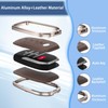 Durable Key Fob Cover with Keychain, Leather Sleeve and Metal