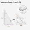HARFINGTON 2piece Triangle Ruler Square Set 13cm, 12cm 30/60 and