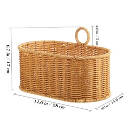 iplusmile Wall Storage Basket Capacity Hanging Basket for Fruits Veggies for Kitchen Organization Boho Home Decor Easy to Install with Convenient Hanging