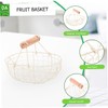 Alipis Metal Wire Storage Basket Rustic Decorative Egg Holder for