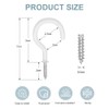 vsshe 14PCS 2Inch Screw-in Wall Hooks, Black Plastic Coated Cup