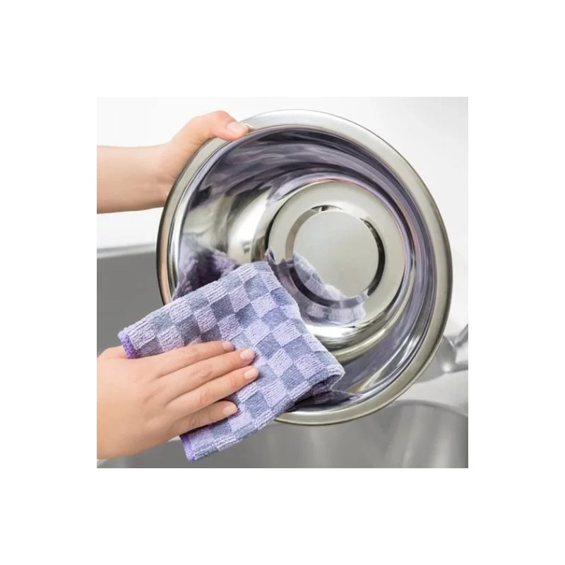 SK 5 Trapo Microfibra Doble Cara Paño Para Acero Inoxidable