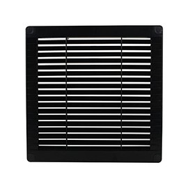 VONLIS® Ventilation Grille Exhaust Grille Slat Grille Plastic Square 200 x 200 mm Anthracite / Graphite