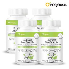 Roniwell Body Care Diet Catechin 500mg 60 Tablets (4 packs, 4-month supply) / 로니웰 바디케어 다이어트 카테킨 500mg 60정 4개 4개월분
