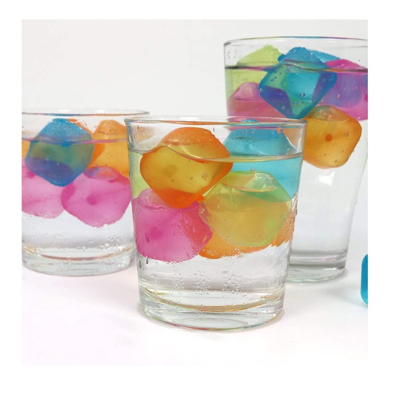 20 Reusable Ice Cubes Plastic Water Filled Freezer Block Cold