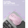 SOLAKAKA SM66 Pink Silent Dual Mode 2.4GHz Wireless Mouse, Adjustable