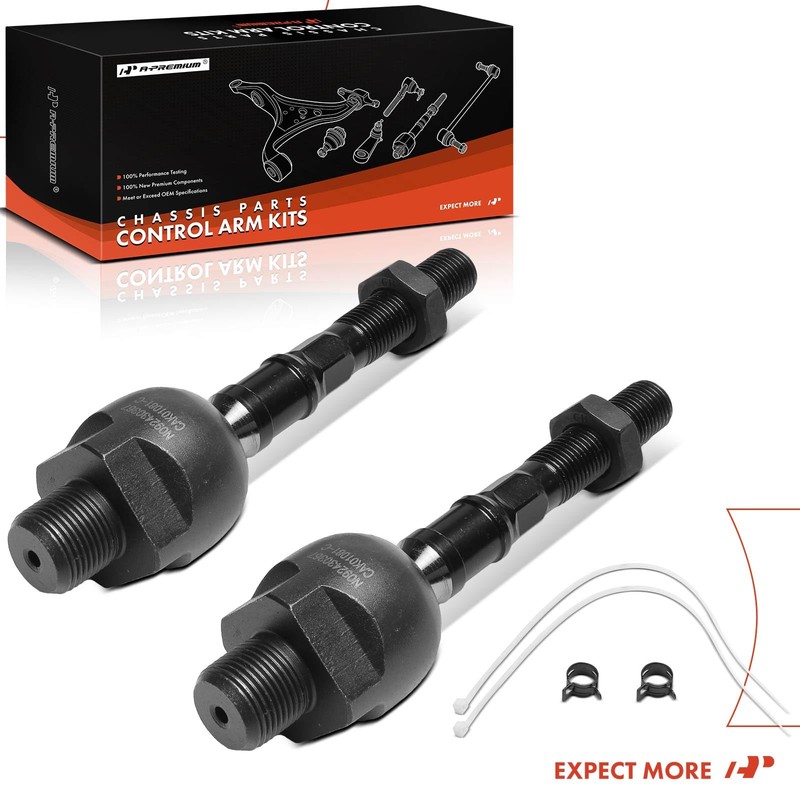 A-Premium 2 x Front Inner Tie Rod Ends, Compatible with