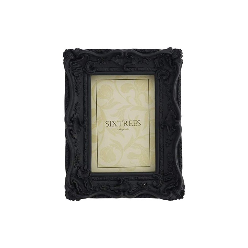Shabby Chic Style Very Ornate Black Photo Frame for 6x4