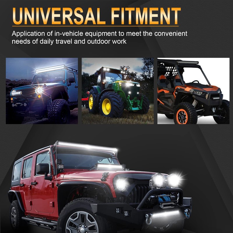 SKYWORLD LED Light Bar, 20 inch 126W Spot Flood Combo