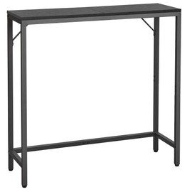 HOMCENES Narrow Console Table with 2 Support Bar, Small Entryway Table, Thin Sofa Table, Industrial Couch Table, Display Table, Side Table for Living Room, Bedroom, Sturdy and Stable, Black