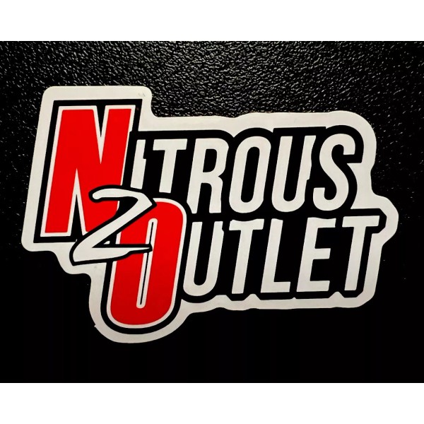 NOS Nitrous 2 Outlet sticker. *Glossy*Finish Approx Size:2-1/4”X 1-5/8” Self