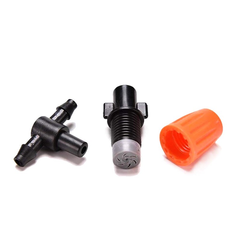 Dceyaor Three-Way Adjustable Garden Irrigation Nozzle, Garden/Roof Cooling Atomizing Plastic