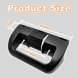 WEHOPE 3851174023 Refrigerators Door Handle Replacement for DM2652/ DM2663/ DM2862/ RM2652/ RM2662/ RM2663/ RM2852/ RM3662/ RM3663 /RM3863/ RM3862 Dometic Fridge Upper and Lower Door, Black 2PCS