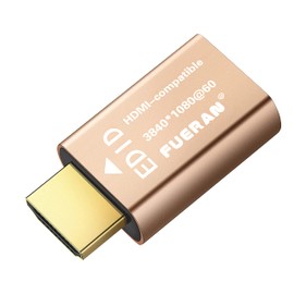 FUERAN Pass-Through EDID Emulator for use with Video splitters, Switches and Extenders (fit-Headless) HDMI compatible-3840X1080-60Hz