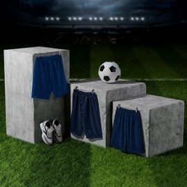 CityComfort Boys Athletic Shorts, Lightweight Breathable Sports Shorts for Football or PE (Navy, 11-12 Years)