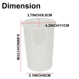 Swimming Pool Filter Basket, Pump/Sand Filter Pump, Replacement Basket, Pool Filter Basket for 3/4HP 2400GPH