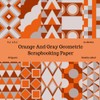 Orange And Grey Scrapbooking Paper With Geometric Patterns: Origami Paper,