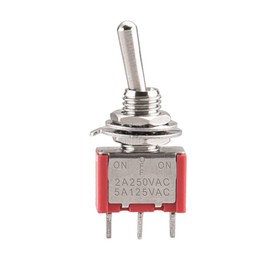 Heschen Miniature Toggle Switch MTS-103 ON-OFF-ON SPDT 3 Pin 2A 250V 5A 120V Pack of 5