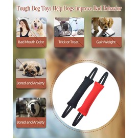Clysoru Dog Tug Toy Dog，Double Pack Tough Jute Bite Pillow Training Equipment - Puppy to Large Dogs Interactive Toy.