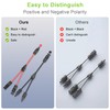 3 Pairs Solar Connectors 20A Y Branch Cable Parallel Adapter