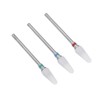 3pcs Ceramic Nail Drill Bit Set Gel Removal Nail Polishing