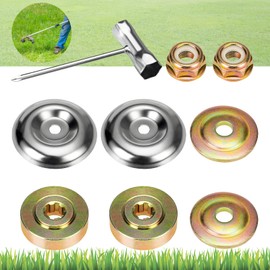 Garden Machine, Lawn Mower, Stihl Blade Adapter Kit, 9 Pieces, Gear Strimmer Parts, Universal Metal Brush Cutter, Accessories for Stihl String Trimmer, Brush Cutter