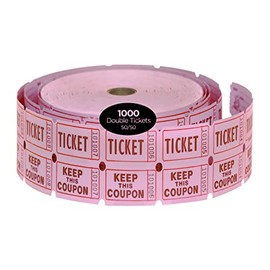 HENRY DOTS Raffle Ticket: Double Roll of 1000 Tickets (Pink)