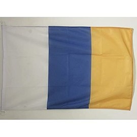 Canary without badge Flag 3' x 5' External Use - Spanish region of Canarias sin armas flags 90 x 150 cm - Banner 3x5 ft Knitted Polyester with rings - AZ FLAG