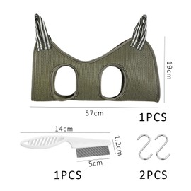TYGFRT 1 Pet Grooming Bag, 1 Pet Flea Comb, Pet Nail Trimming Harness, Pet Grooming Hammock, Anti-Scratch And Anti-Bite Retainer, Suitable For Cats And Dogs
