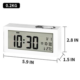CYMNER Desk Clock - Classic Alarm Clock with Elegant Design, Perfect for Your Living Room or Office, Stylish & Functional Timepiece for a Rustic Touch