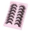Beaunitti False Eyelashes Faux Mink Lashes Slender and Fluffy Cat-eye
